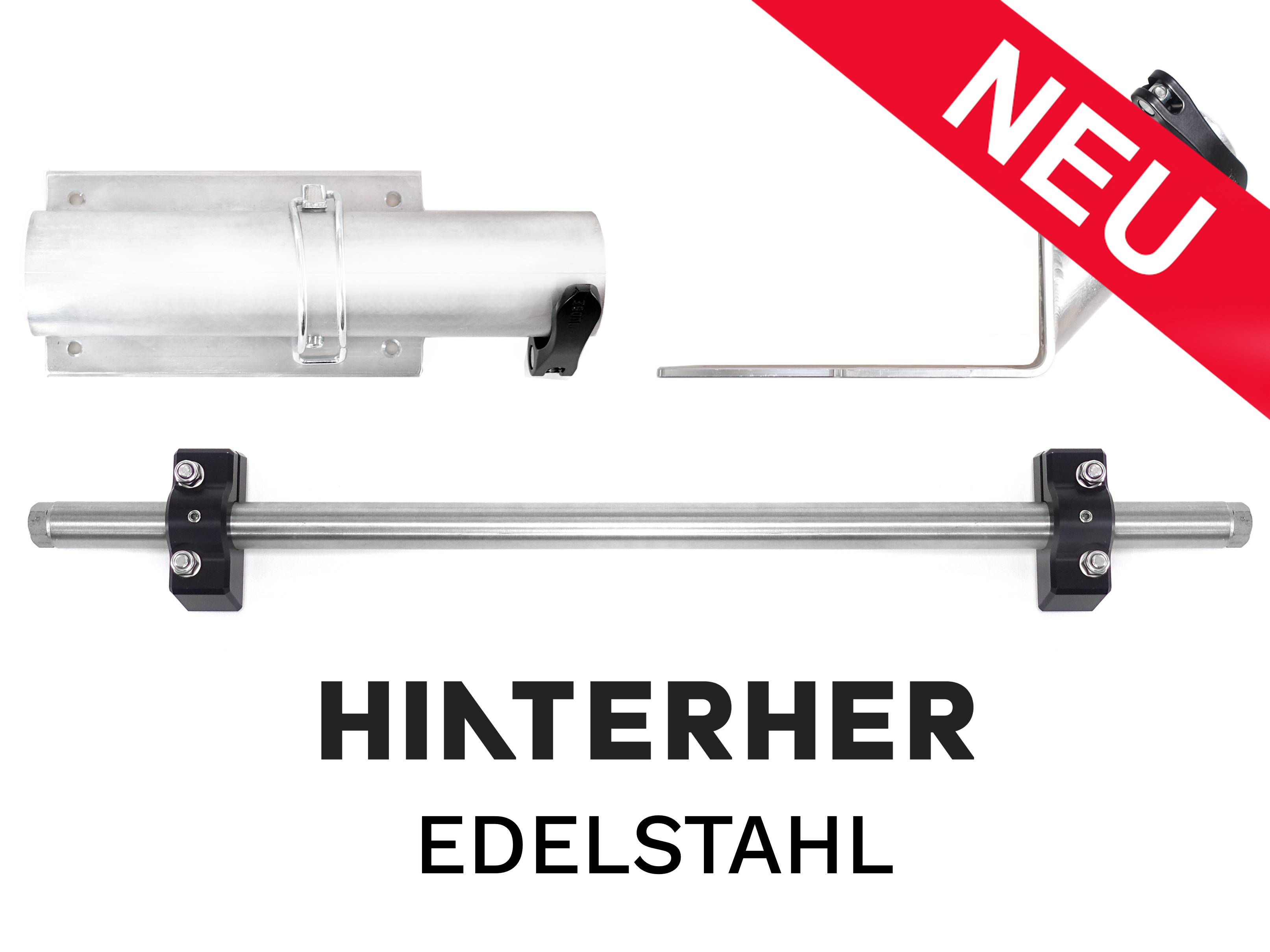 Upgrade SL-Edelstahl-Deichsel (Hinterher-Anschluss) inkl. Handwagenfunktion Hxxl